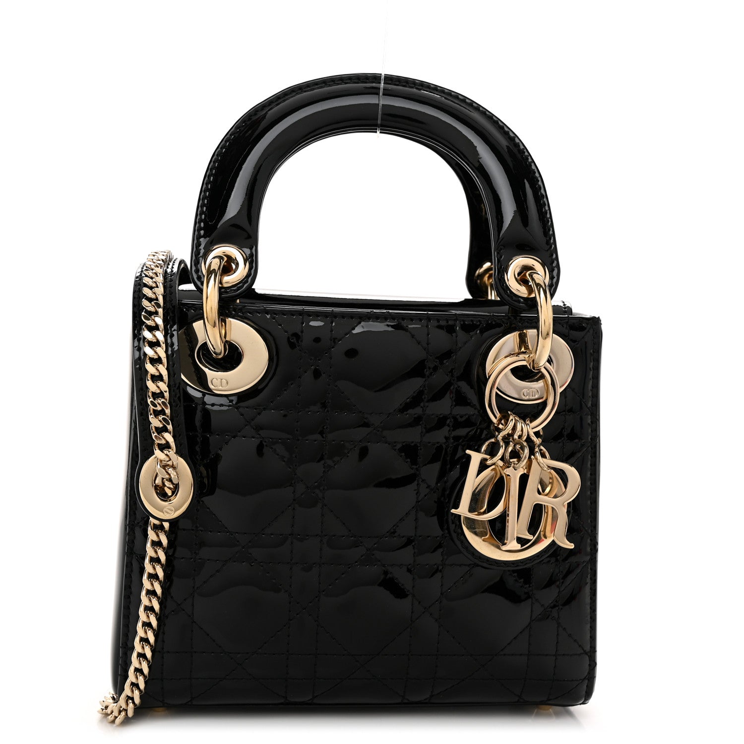 Christian Dior Patent Cannage Mini Lady Dior Black 1 of 9