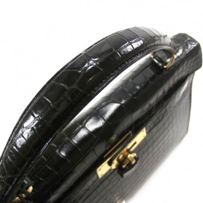 Hermes Porosus Crocodile Kelly 28 Black 6 of 10
