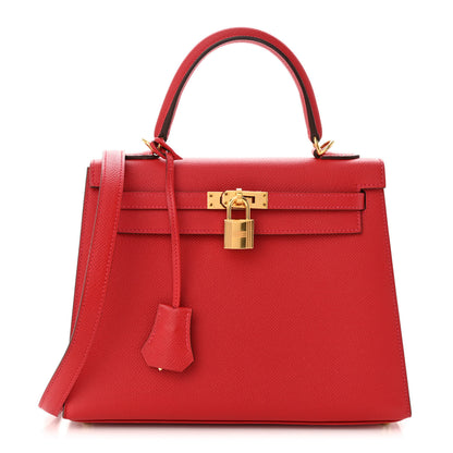 Hermes Epsom Kelly Sellier 25 Rouge Casaque 1 of 11