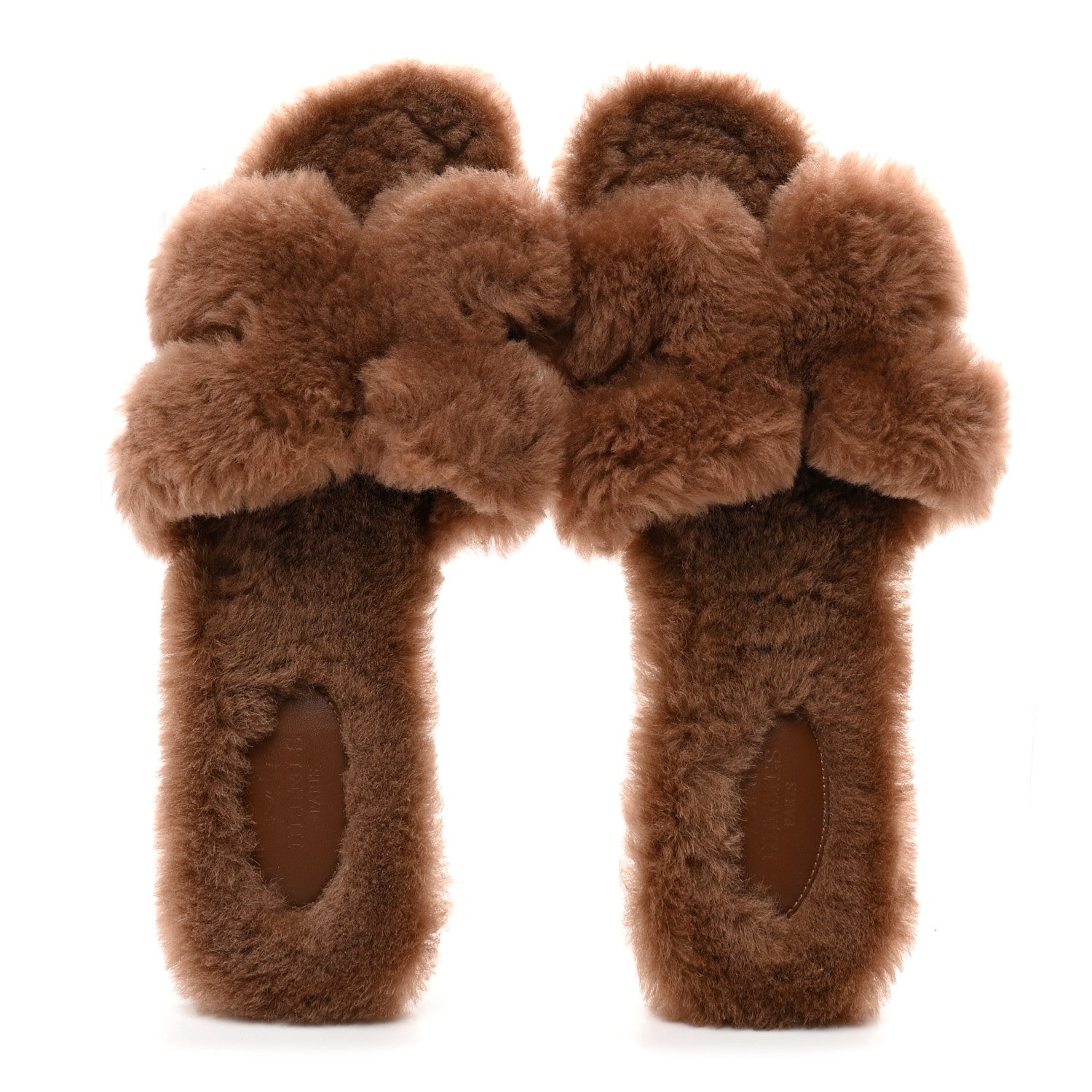 Hermes Woolskin Oran Sandals 40 Naturel 2 of 9