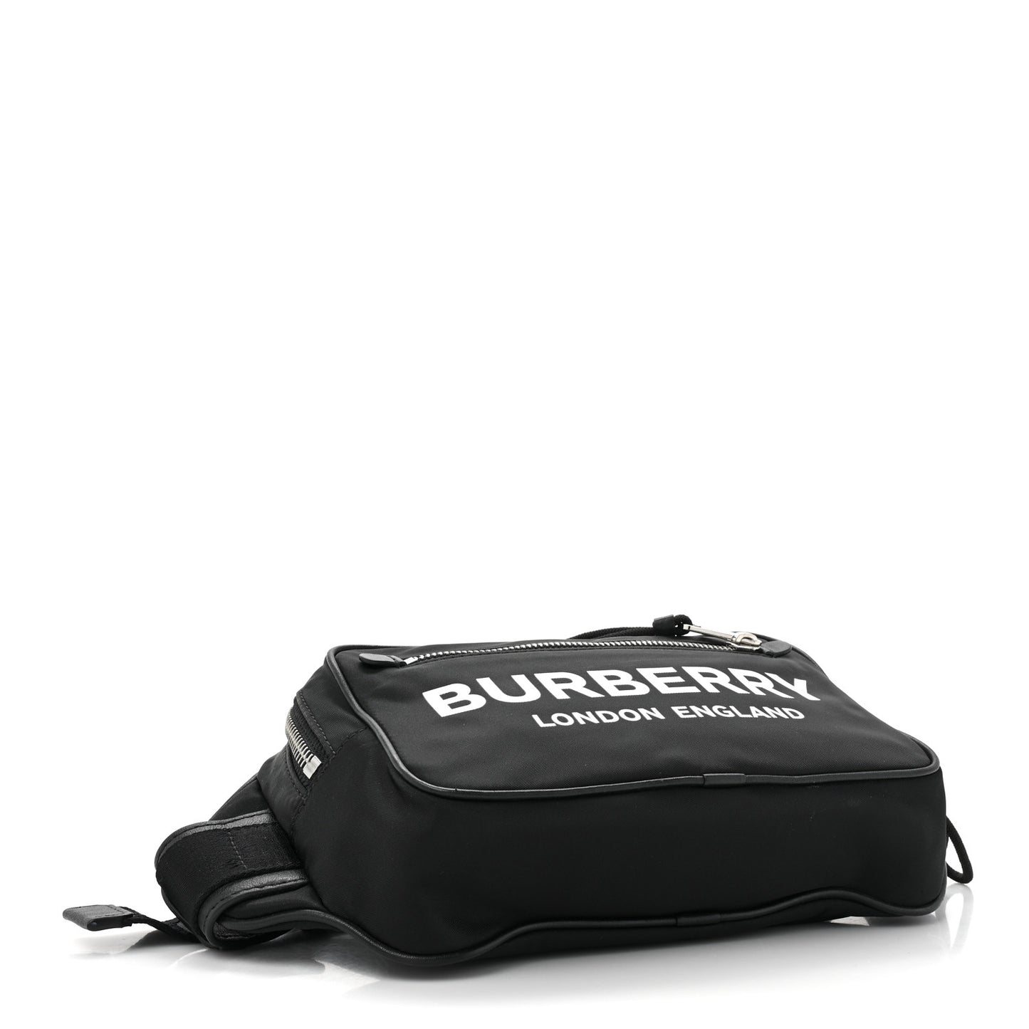 Econyl Logo Print Large Cannon Bum Bag Black
