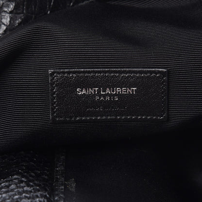 Saint Laurent Python Medium Rider Bucket Bag Black 5 of 8