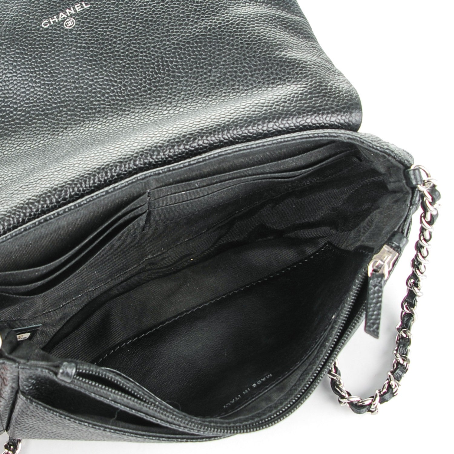 Chanel Caviar Half Moon Wallet On Chain WOC Black 5 of 8