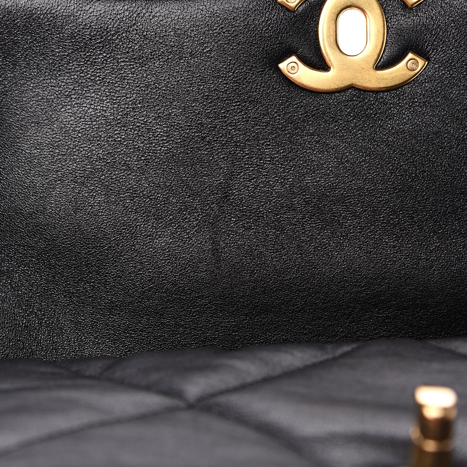 Chanel Lambskin Quilted Large 19 Flap Black 7 of 11