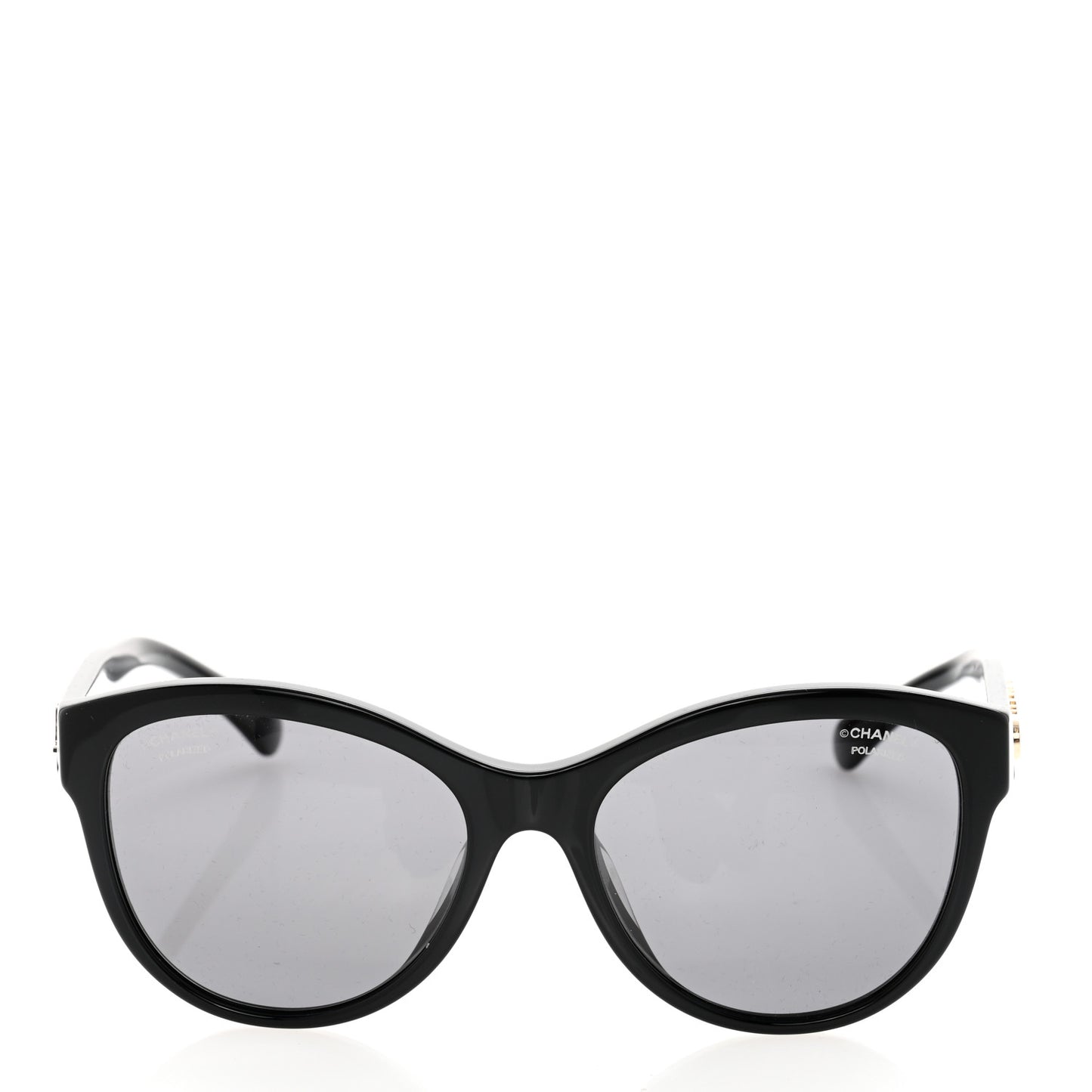 Acetate Pantos Logo Sunglasses 5458-A Black
