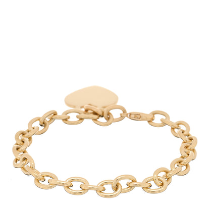 Tiffany 18K Yellow Gold Heart Tag Charm Bracelet 2 of 3