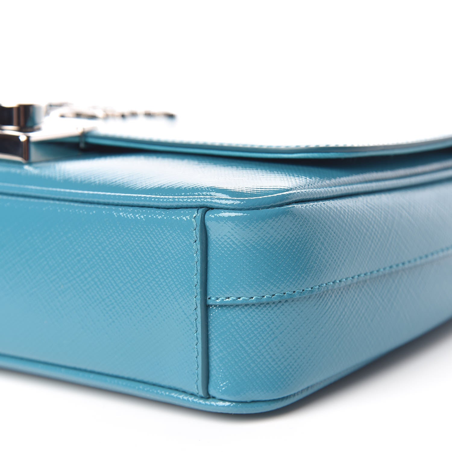 Prada Saffiano Vernice Chain Shoulder Bag Voyage 8 of 12