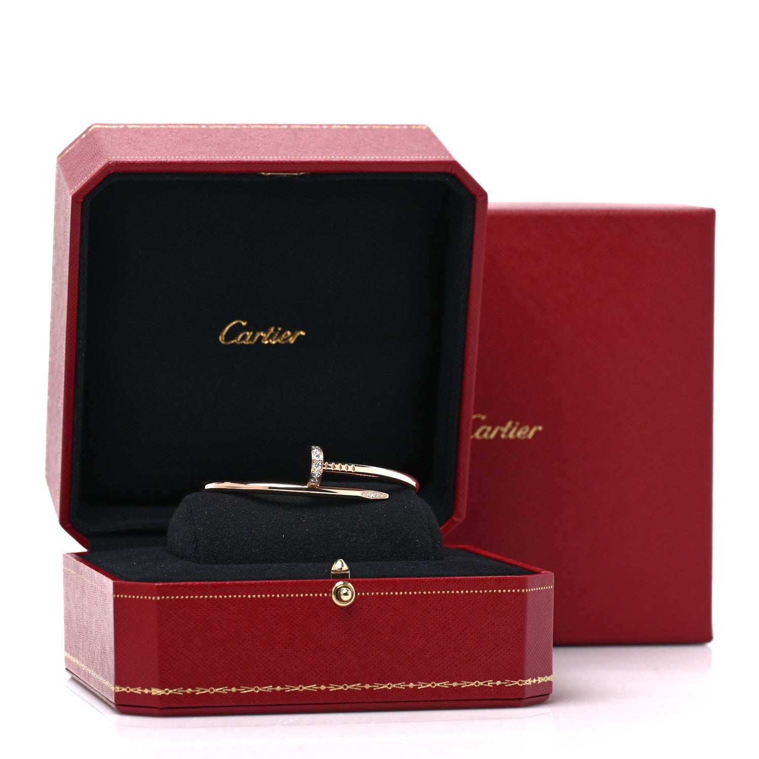 Cartier 18K Pink Gold Diamond Juste Un Clou Bracelet 16 5 of 5