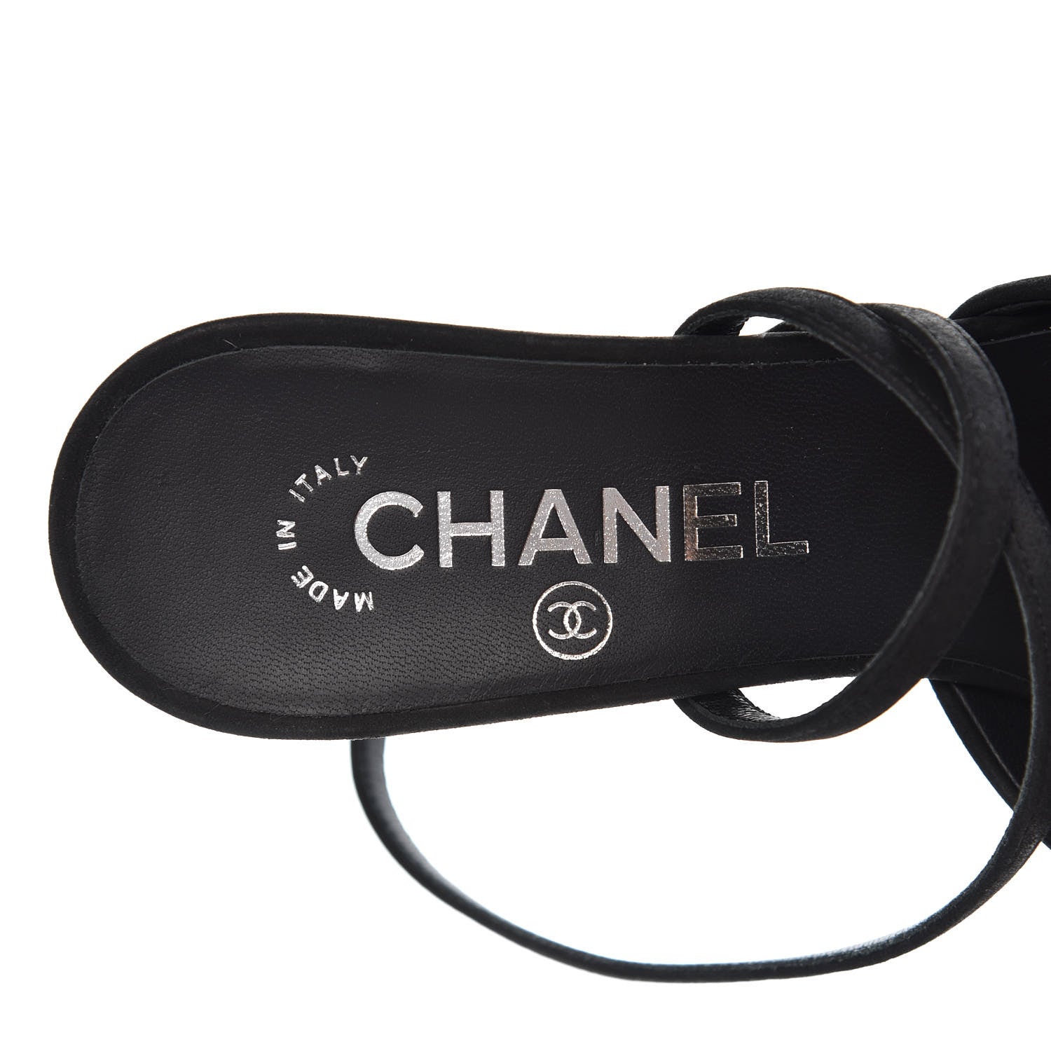 Chanel Suede Patent Cap Toe CC Heels 36.5 Black 8 of 9