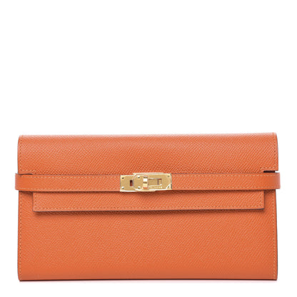 Hermes Epsom Kelly Longue Wallet Orange 1 of 9