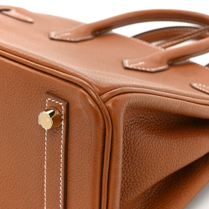 Hermes Natural Barenia Faubourg Birkin 25 Fauve 12 of 13
