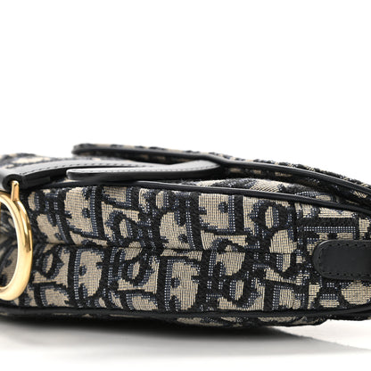Christian Dior Oblique Mini Saddle Bag Blue 10 of 11
