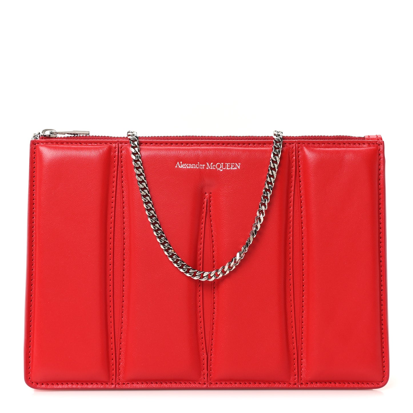 Calfskin Slash Pouch Welsh Red