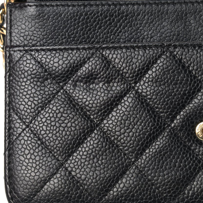 Chanel Caviar Quilted Wallet On Chain WOC Black 11 of 12