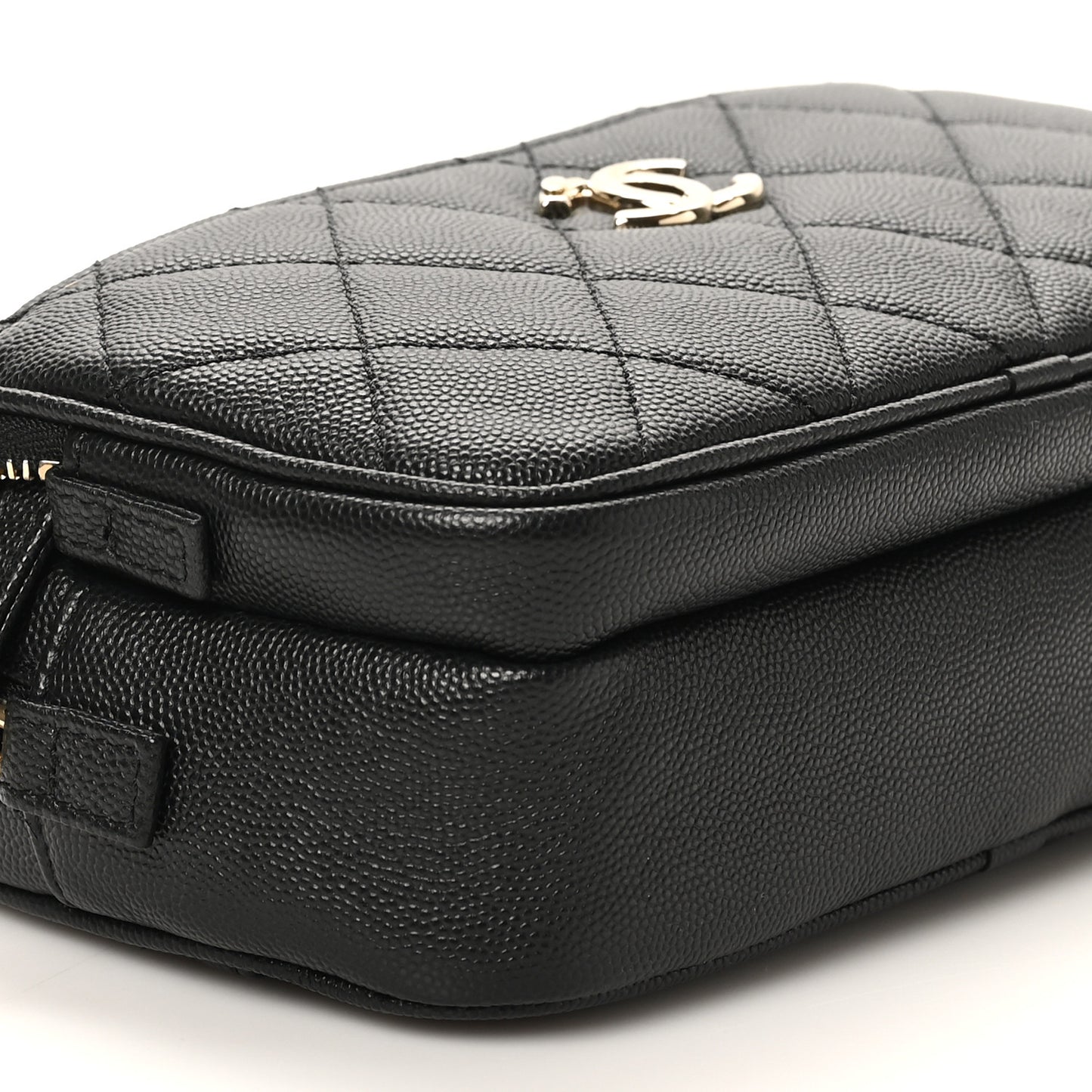 Caviar Quilted Waist Bag With Pouch Black