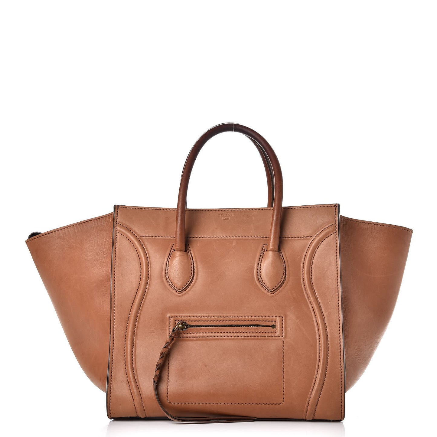 Natural Calfskin Medium Phantom Luggage Tan