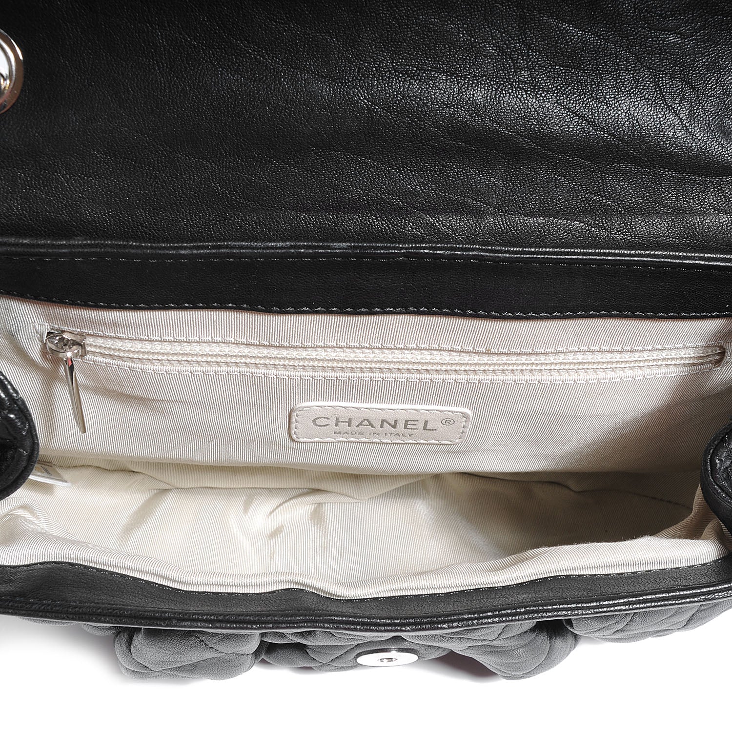 Chanel Washed Lambskin Chain Around Medium Messenger Black 5 of 7