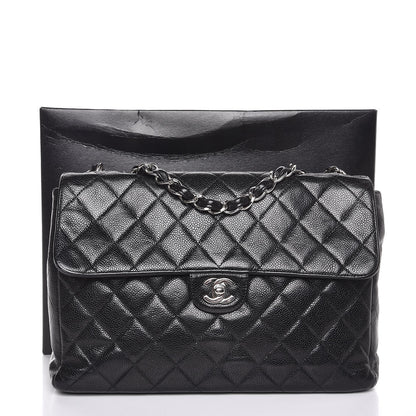 Chanel Caviar Quilted Jumbo Single Flap Black 6 of 6