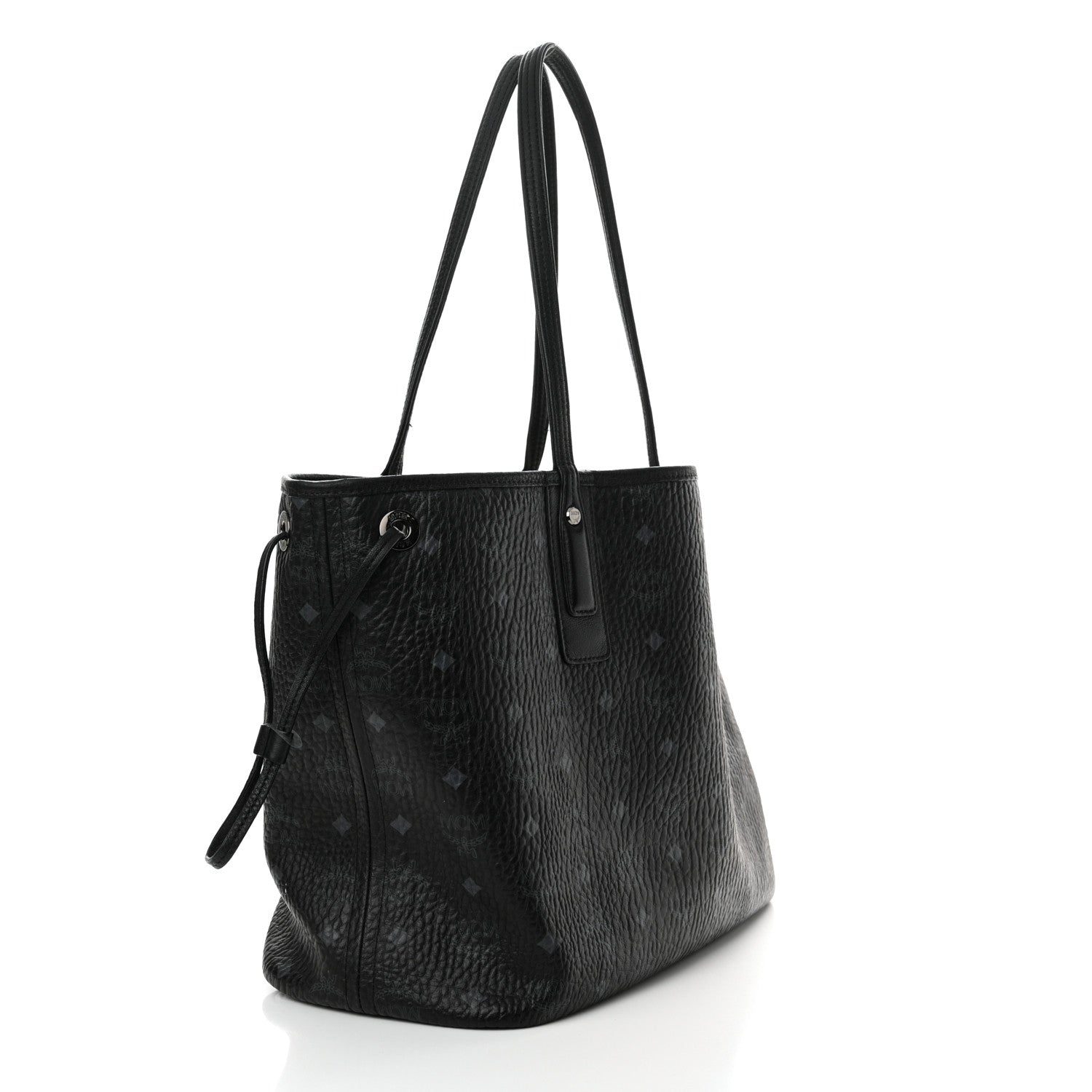 MCM Visetos Medium Liz Reversible Shopper Tote Black 4 of 29