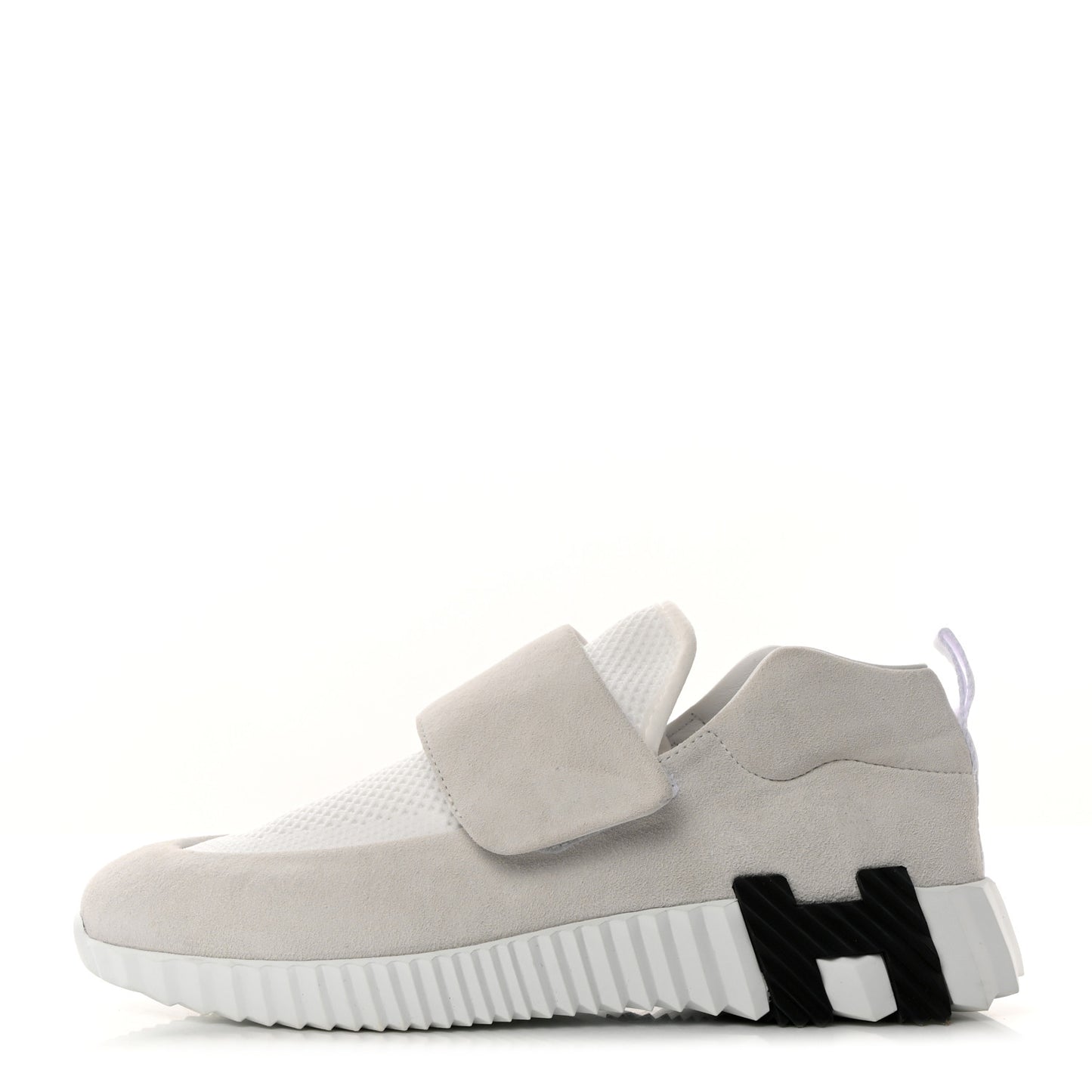 Suede Goatskin Knit H Sneakers 38 White