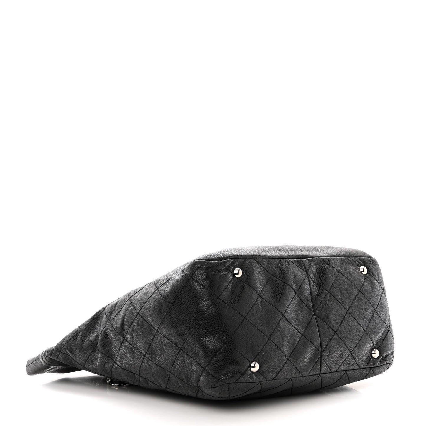 Soft Caviar Large Timeless CC Shoulder Bag Black