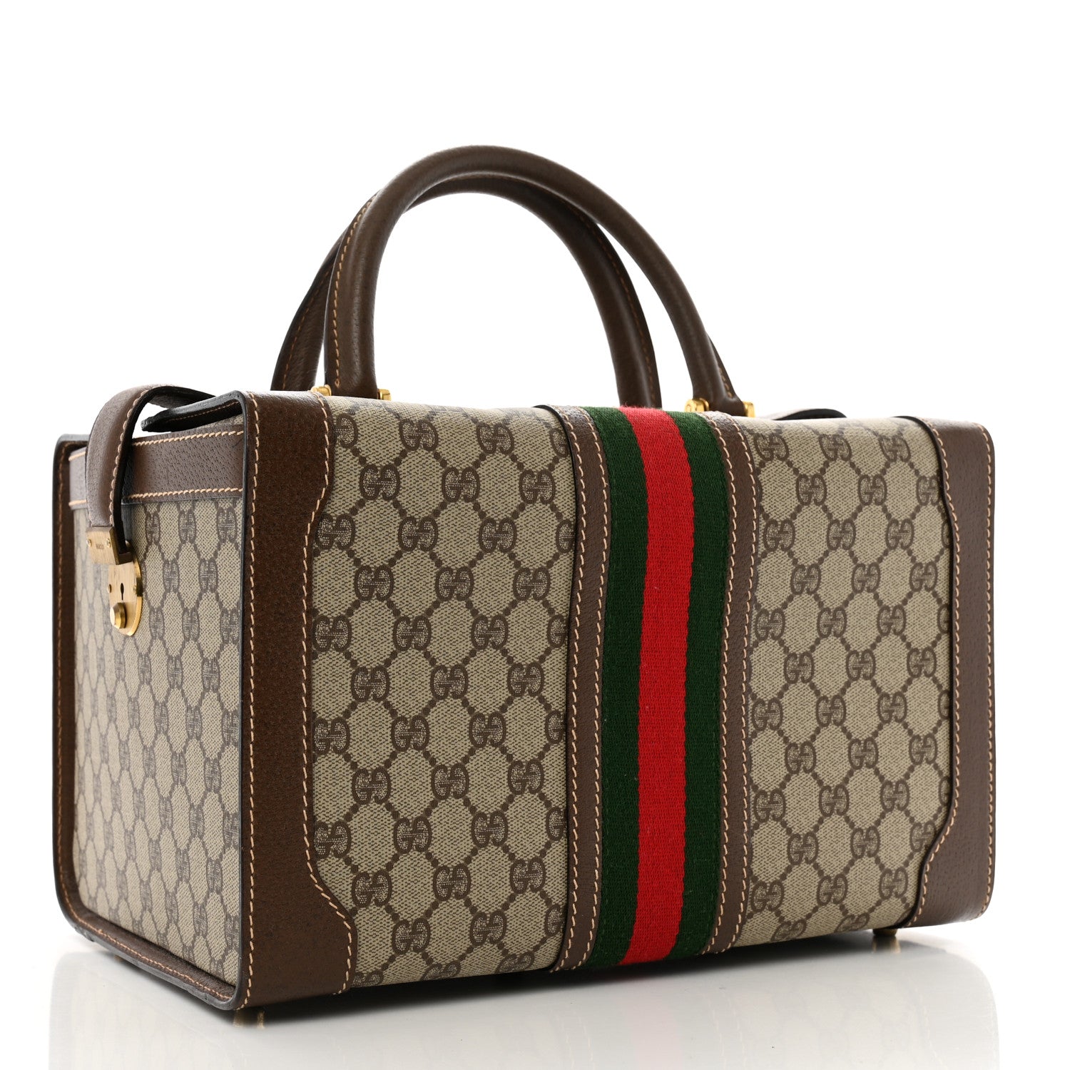 Gucci Monogram Web Train Cosmetic Case Brown 2 of 16