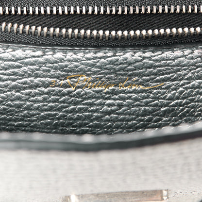 3.1 Phillip Lim Metallic Textured Calfskin Mini Pashli Satchel Black Silver 6 of 10