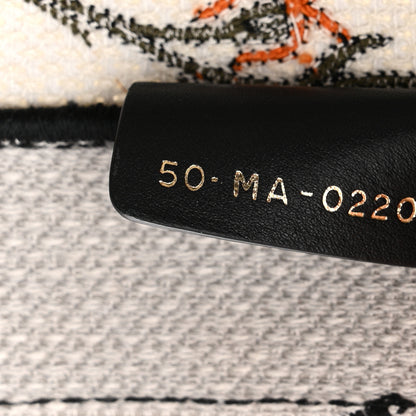 Christian Dior Canvas Embroidered Large Rosa Mutabilis Book Tote White Multicolor 7 of 11