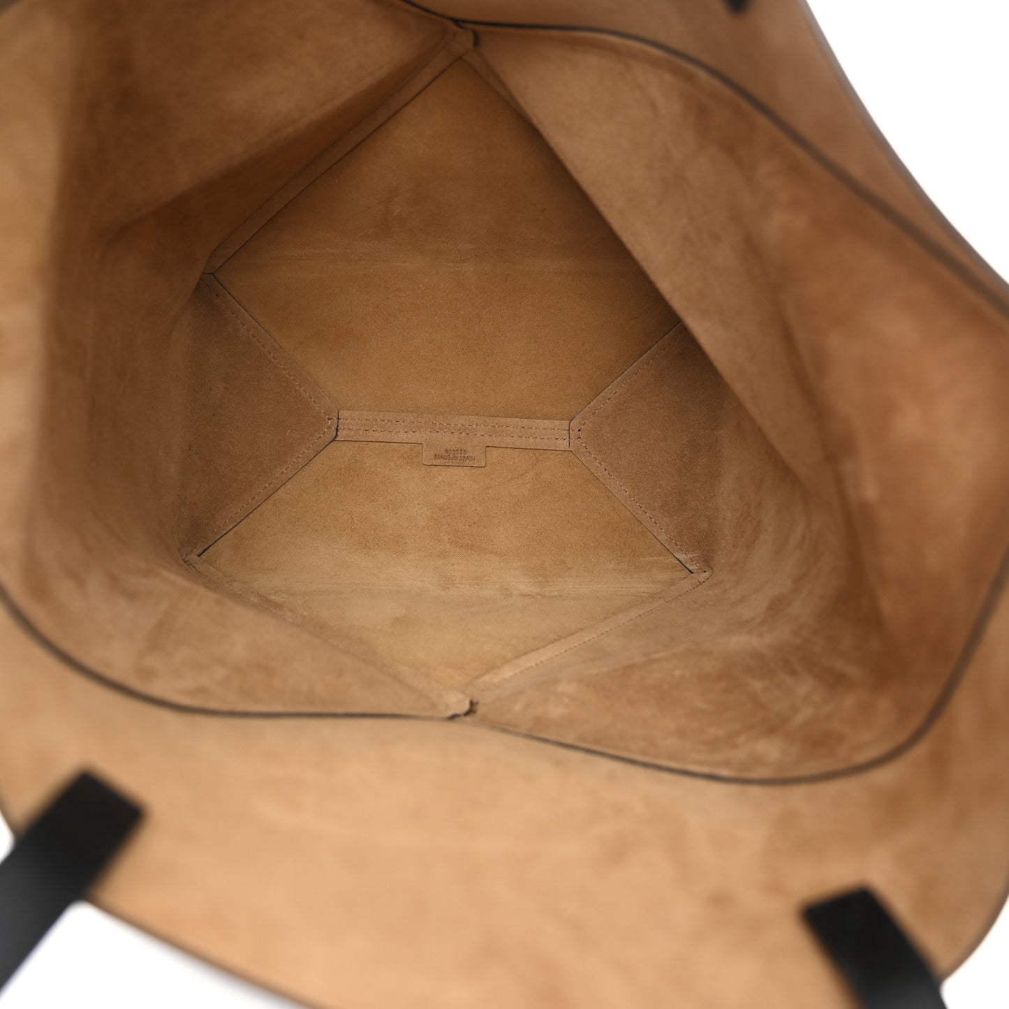 Shiny Calfskin Medium Puzzle Fold Tote Black