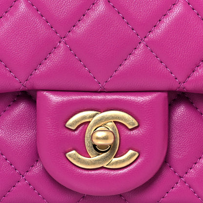 Chanel Lambskin Quilted Mini Pearl Crush Flap Purple 8 of 13