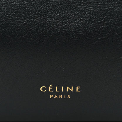 Celine Calfskin Pleated French Lock Clutch Black 6 of 11