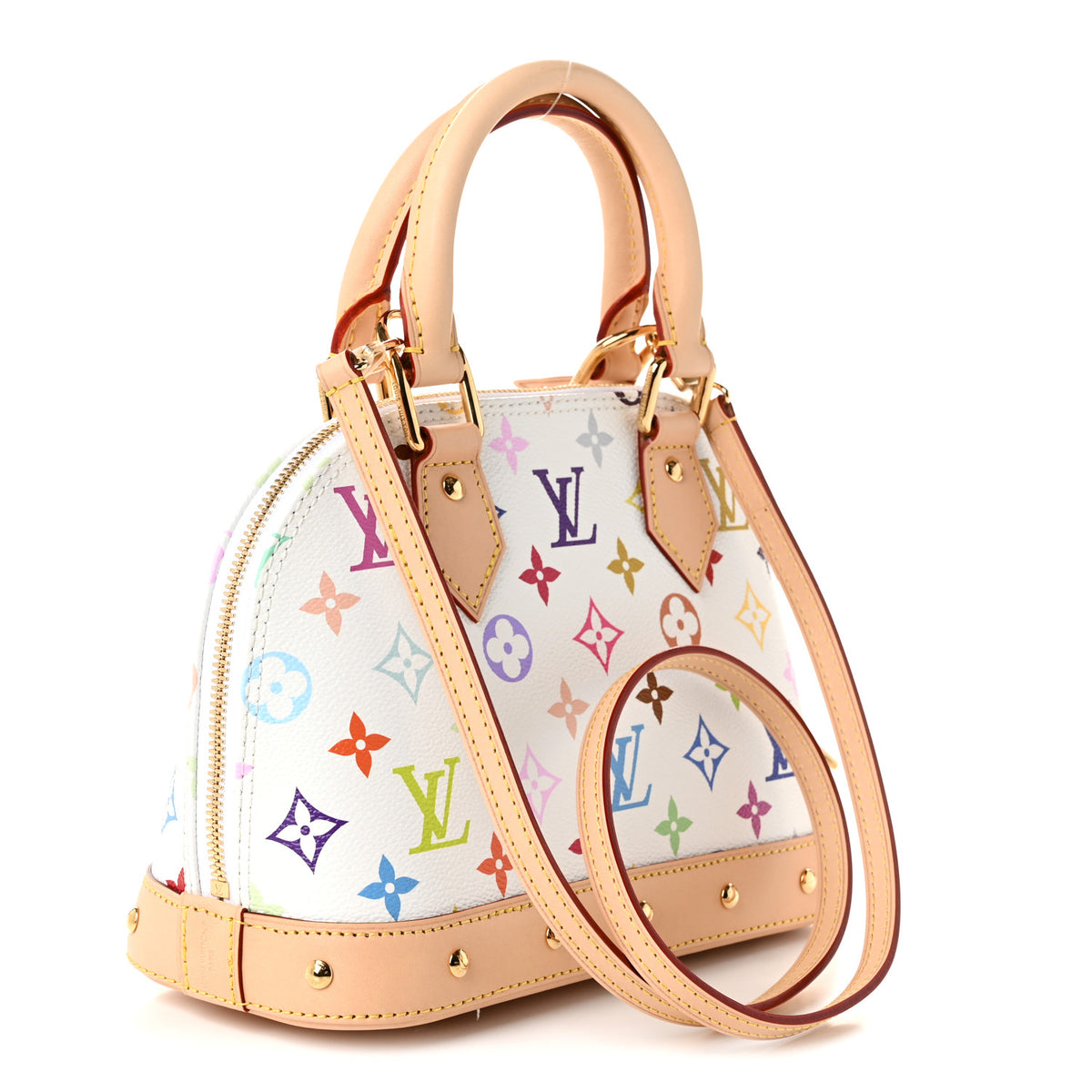 Louis Vuitton LV x TM Monogram Multicolor Alma BB White 3 of 10