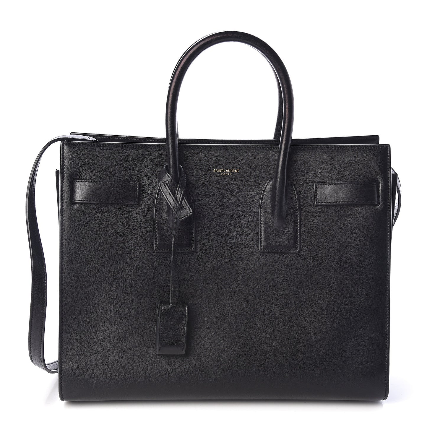 Grained Calfskin Small Sac De Jour Black