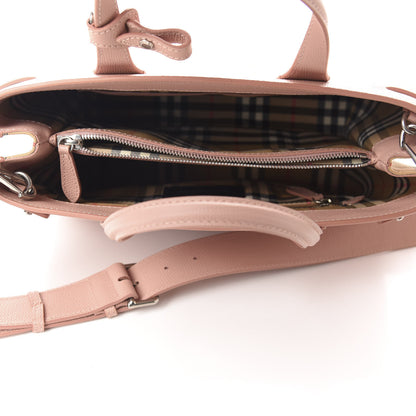 Burberry Grainy Calfskin House Check Medium Banner Tote Ash Rose 5 of 10