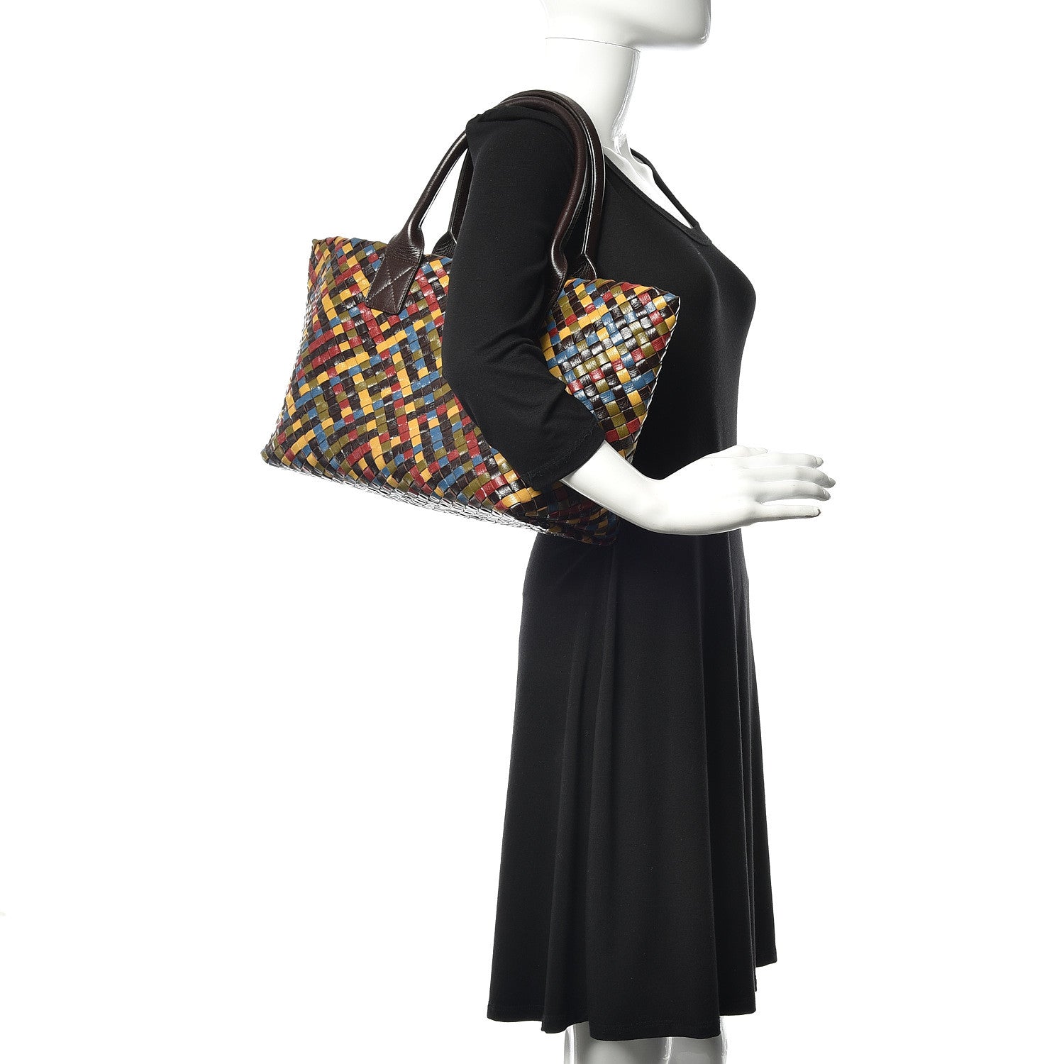 Bottega Veneta Shiny Goatskin Intrecciato Mini Cabat Multicolor 2 of 13