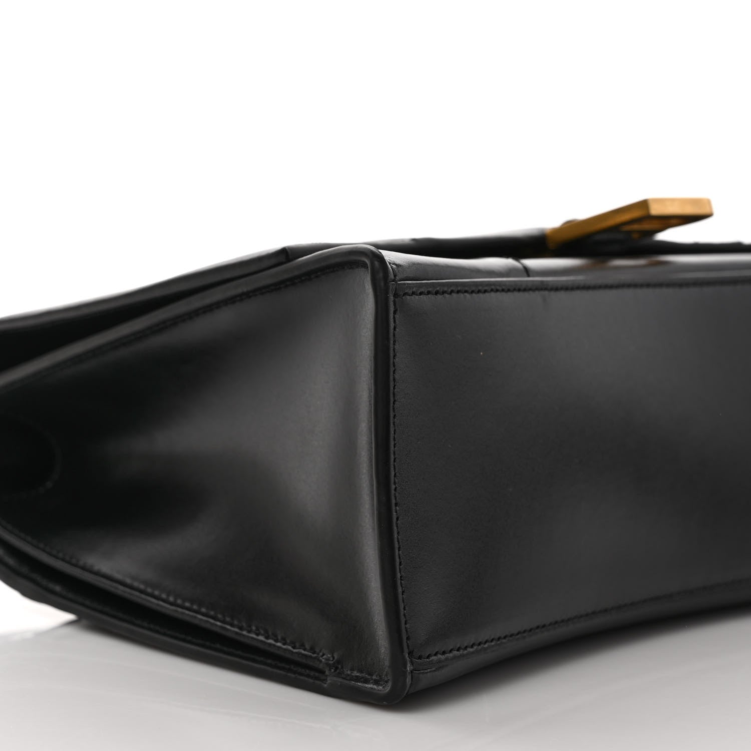 Balenciaga Shiny Box Calfskin Medium Hourglass Top Handle Bag Black 7 of 9