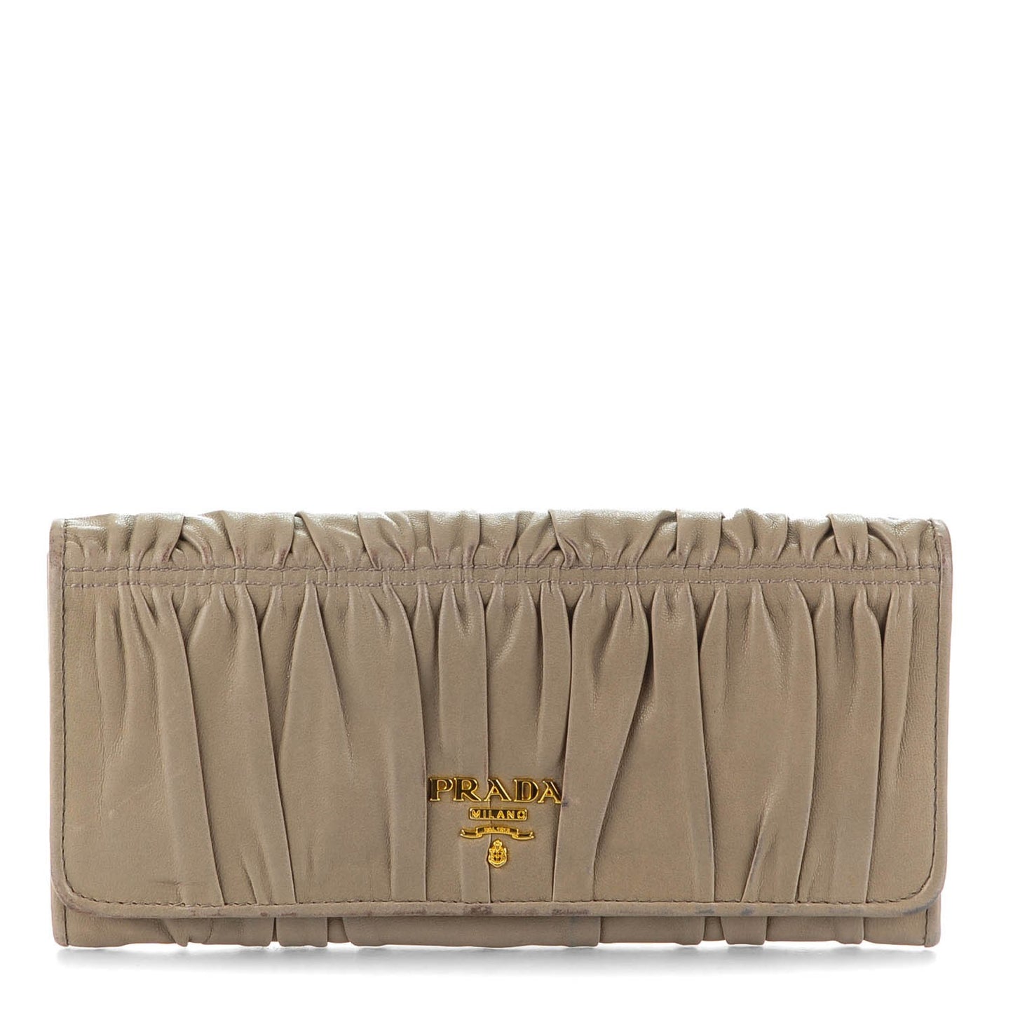 Nappa Gaufre Continental Wallet Argilla