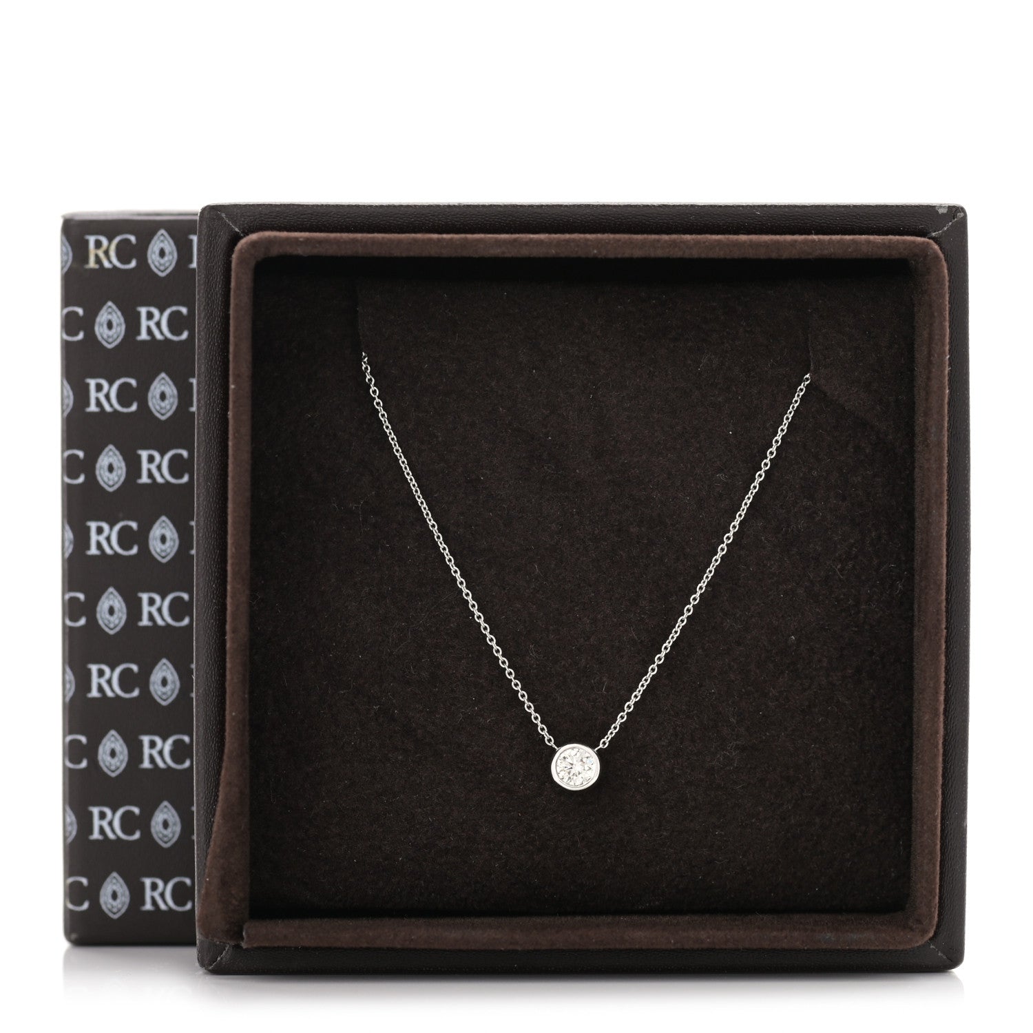 Roberto Coin 18K White Gold Diamond .24ct Diamonds by the Inch Pendant Necklace 6 of 6