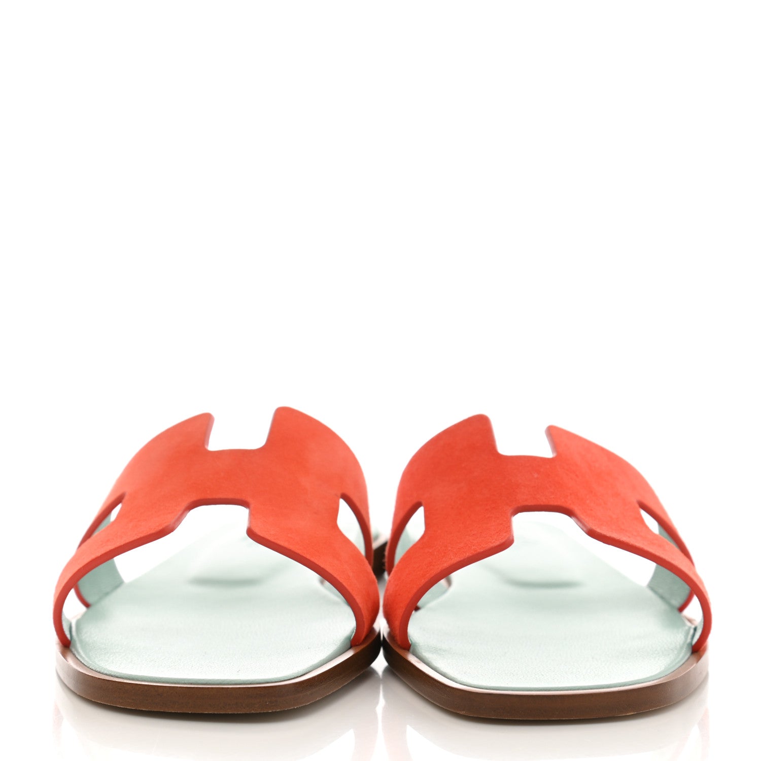 Hermes Suede Goatskin Oran Sandals 37 Rose Sorbet 2 of 10