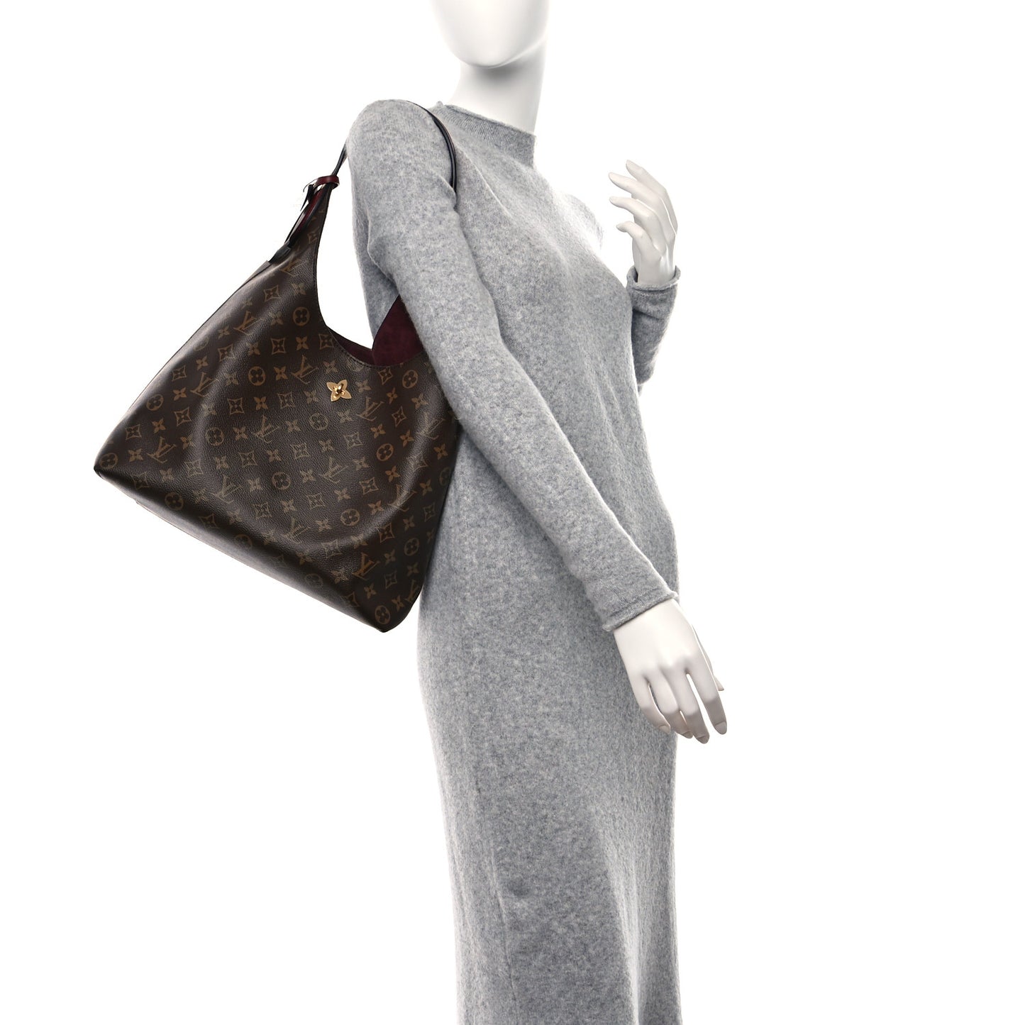 Monogram Flower Hobo Bordeaux