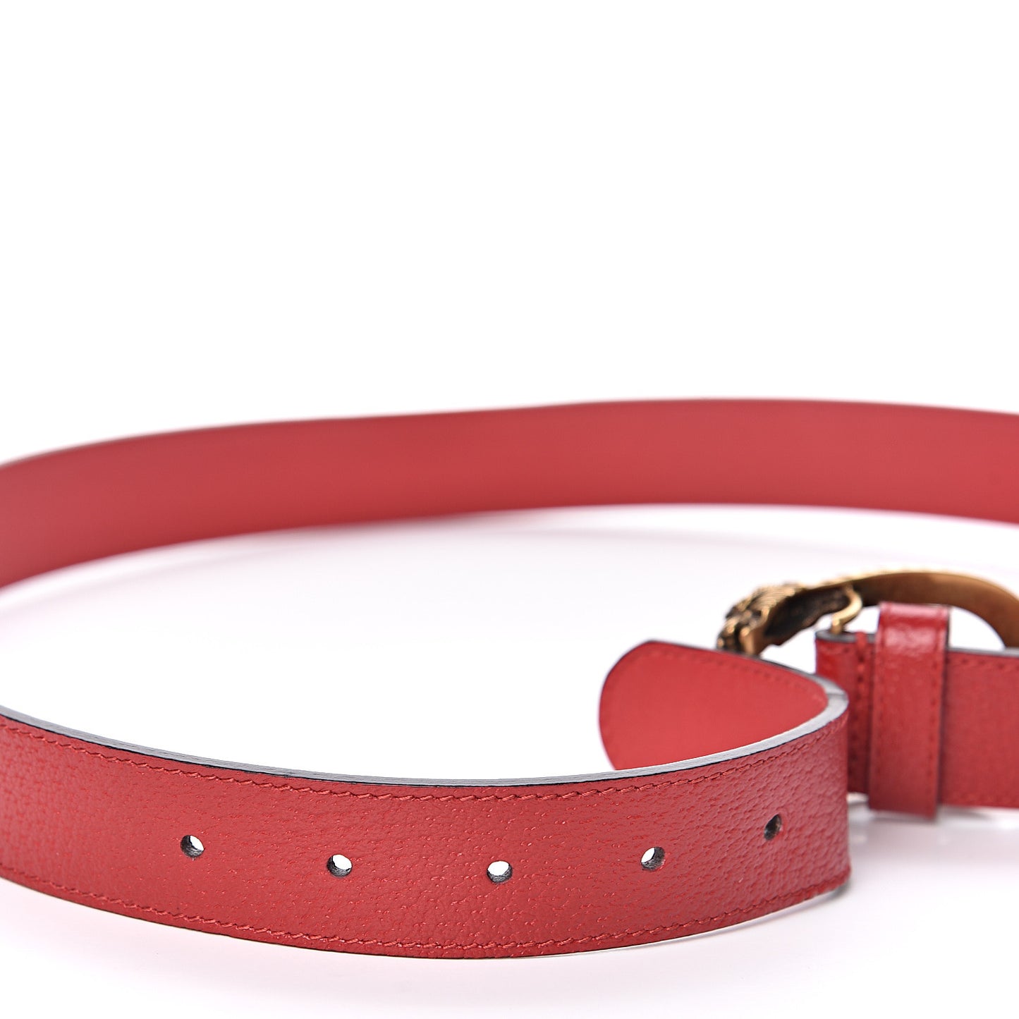 Textured Calfskin Dionysus 30mm Belt 95 38 Hibiscus Red