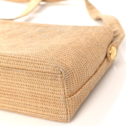 Chanel Straw Raffia Shoulder Bag Beige 8 of 15