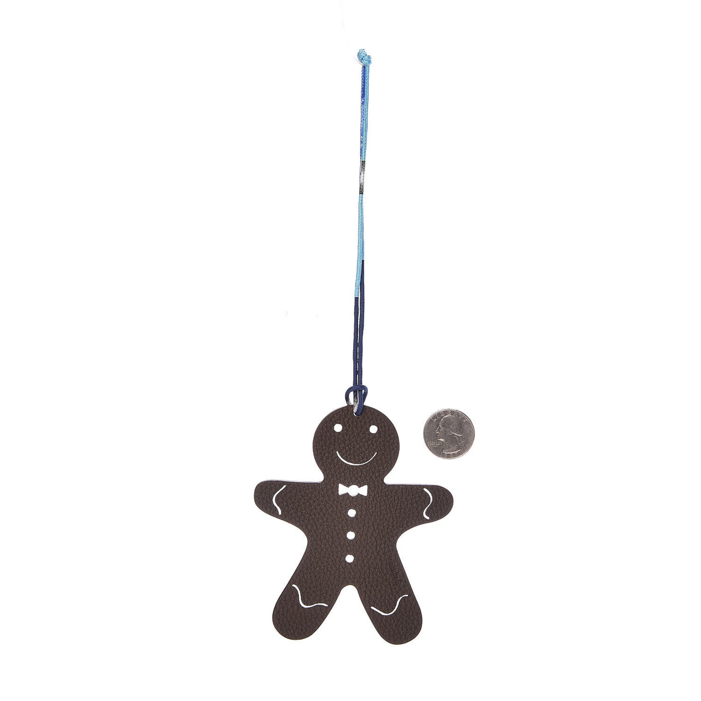 Togo Epsom Petit H Gingerbread Bag Charm Bleu Nuit Macassar