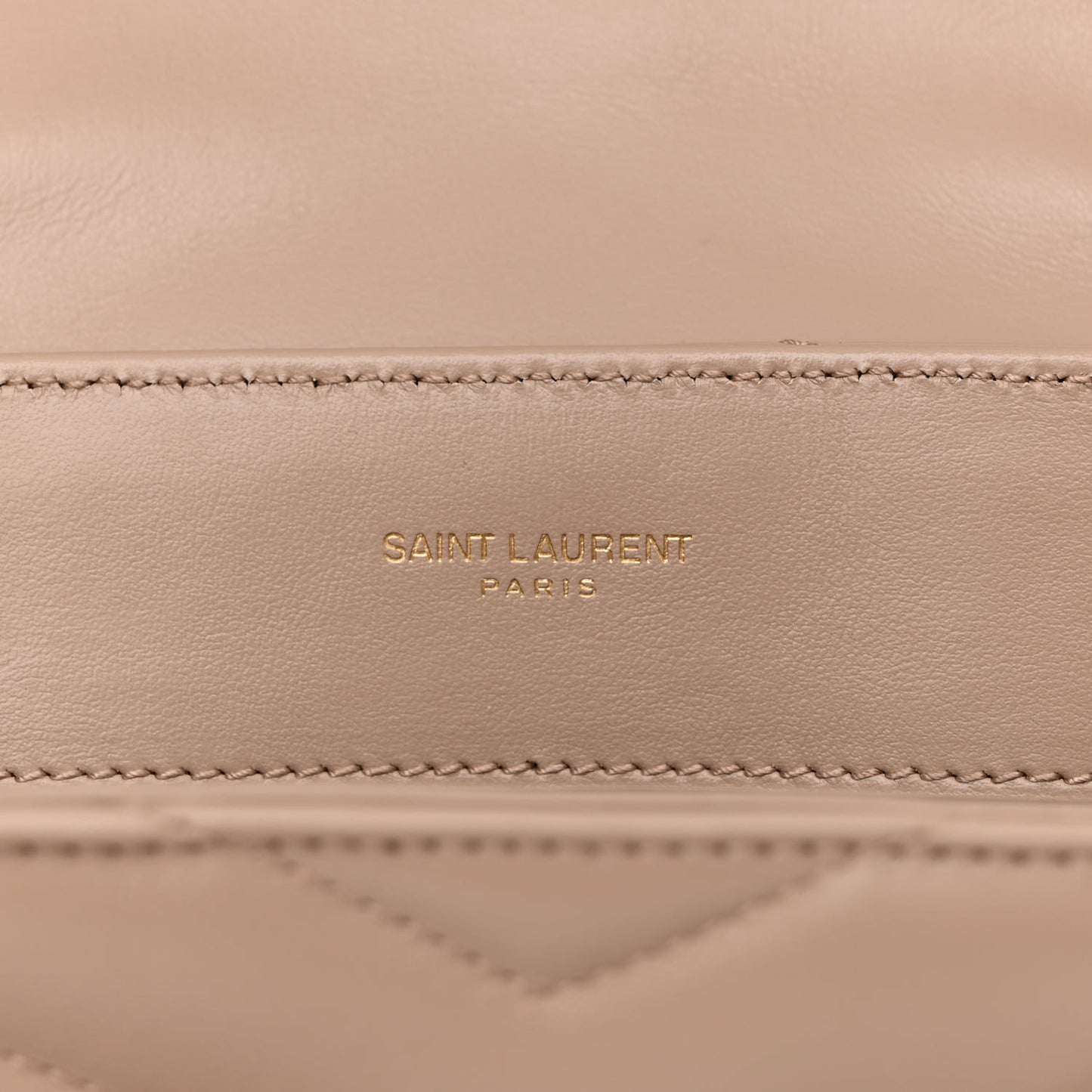 Calfskin Y Quilted Monogram Small Loulou Chain Satchel Dark Beige