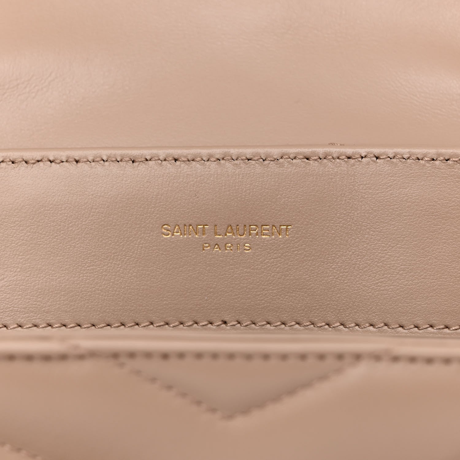 Saint Laurent Calfskin Y Quilted Monogram Small Loulou Chain Satchel Dark Beige 7 of 11
