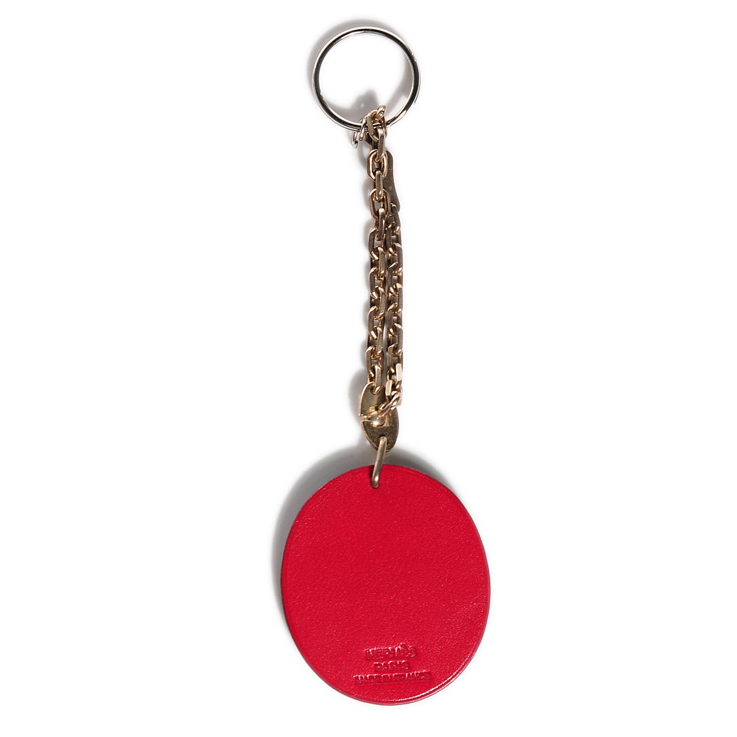 Veau Box Lady Bug Key Chain Rouge H