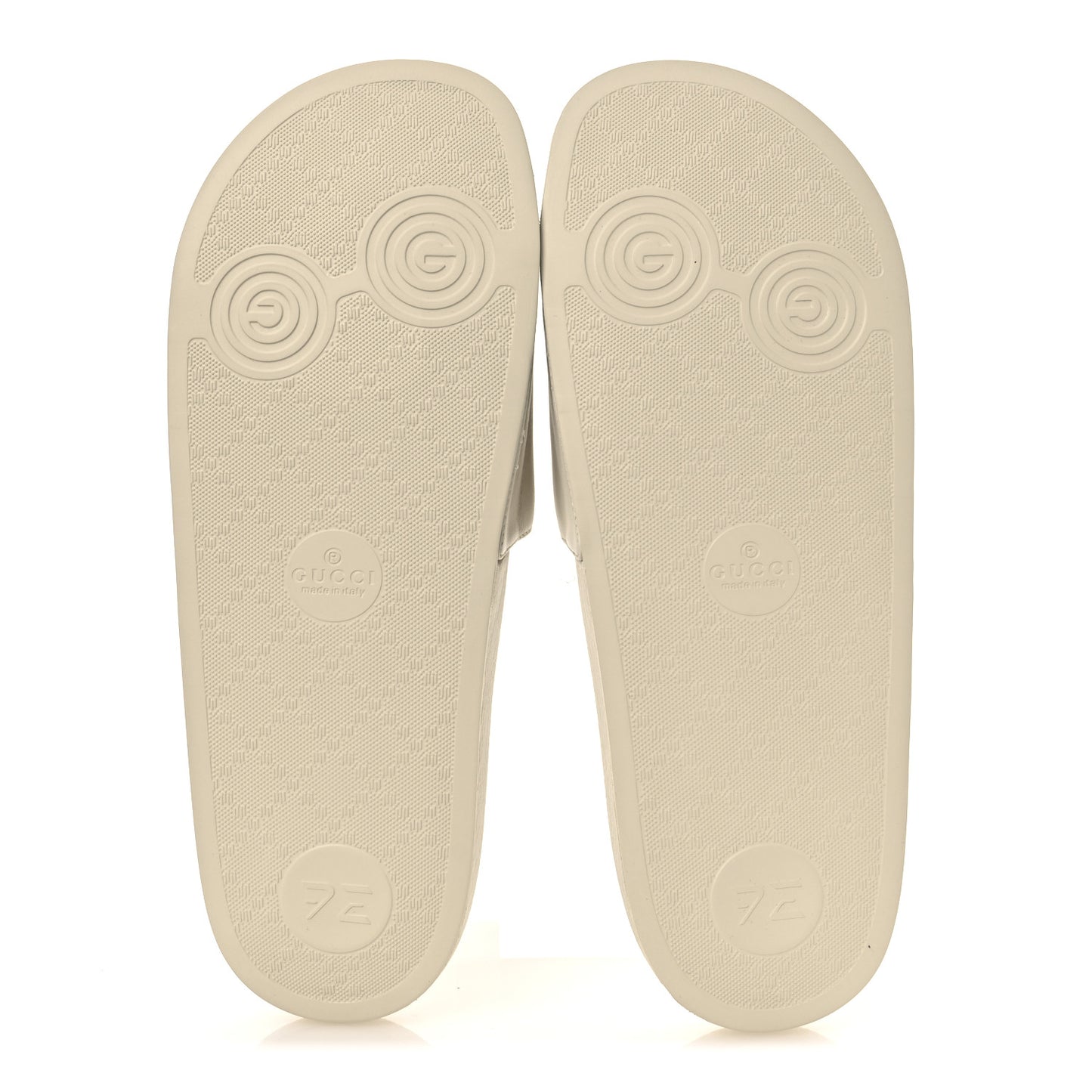 Nappa Interlocking G Rainbow Womens Pursuit Slide Sandals 41 Mystic White