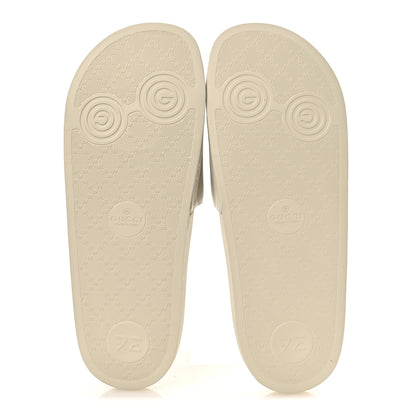 Gucci Nappa Interlocking G Rainbow Womens Pursuit Slide Sandals 41 Mystic White 7 of 11