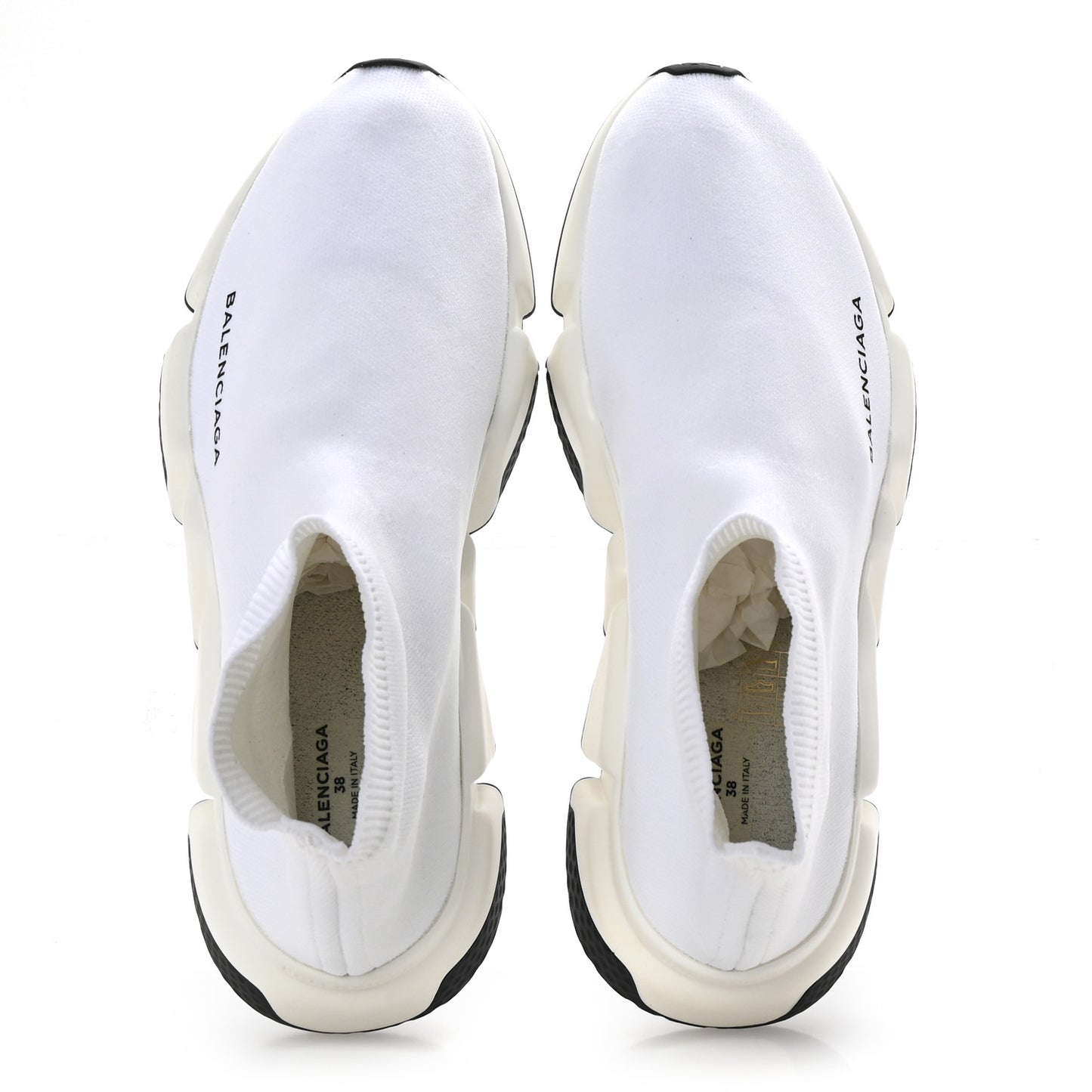 Neoprene Knit Womens Speed Sneakers 38 White