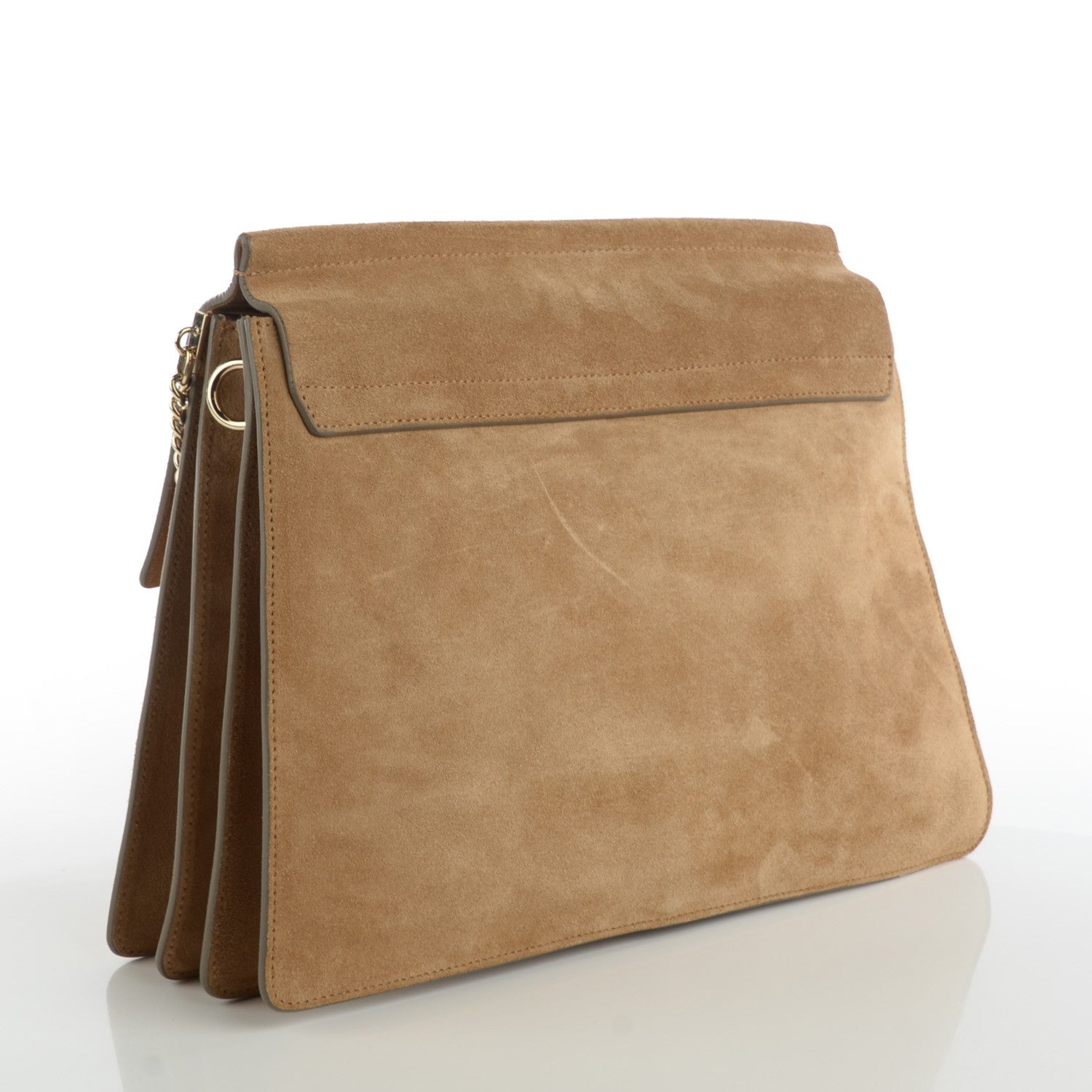 Chloe Suede Medium Faye Shoulder Bag Desert Beige 3 of 7